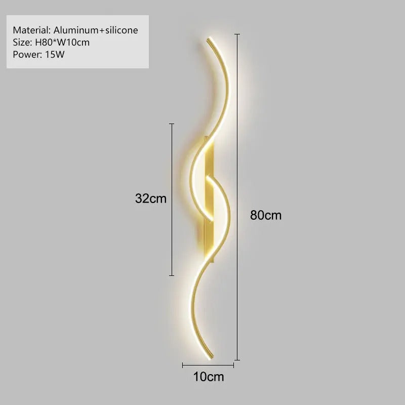 Double Wave Indoor Wall Light