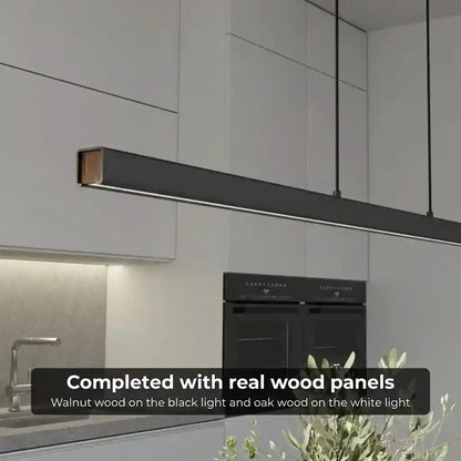 Modern Linear LED Pendant Light with Adjustable Height