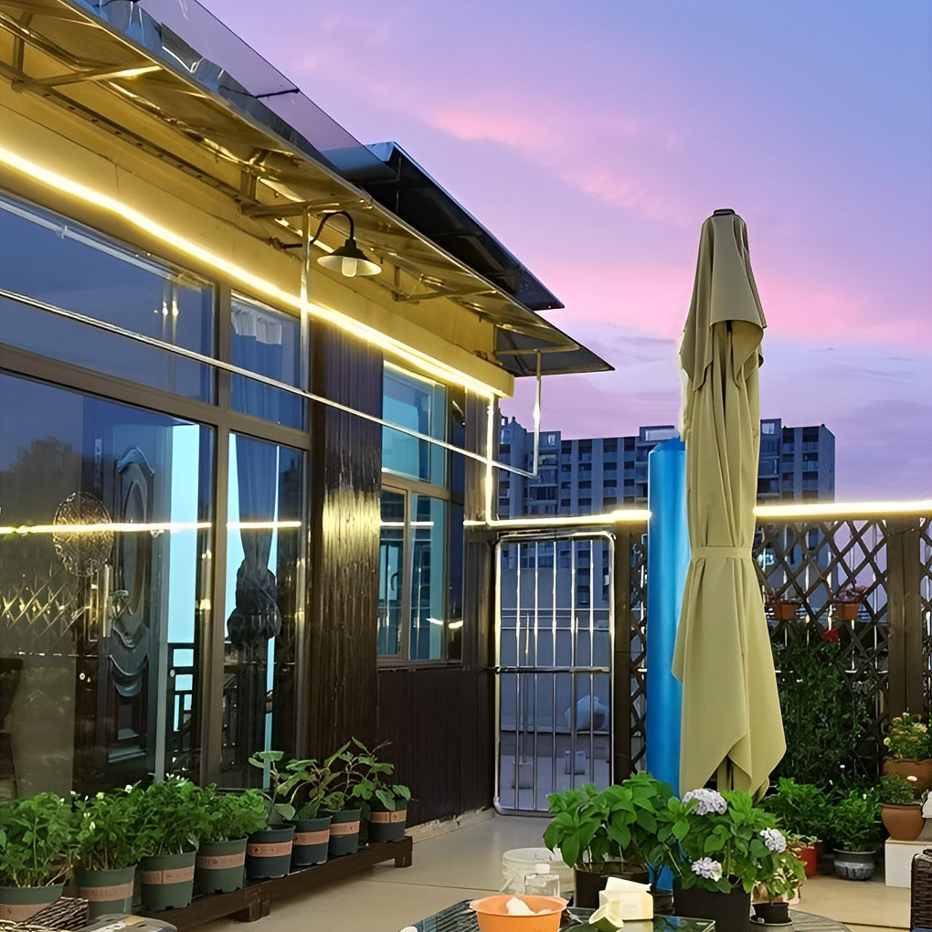 Bandes LED plates encastrables étanches 24 V en silicone, à émission latérale, pour l'éclairage de marches et de terrasses