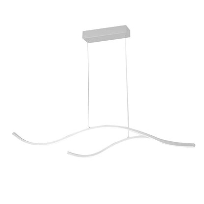 Curved LED Pendant Light Wavy LED Metal Ceiling Light
