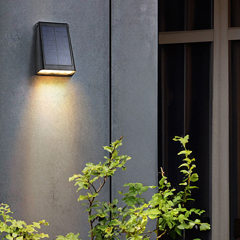 Adjustable Intelligent LED Waterproof Black Modern Solar Wall Lights