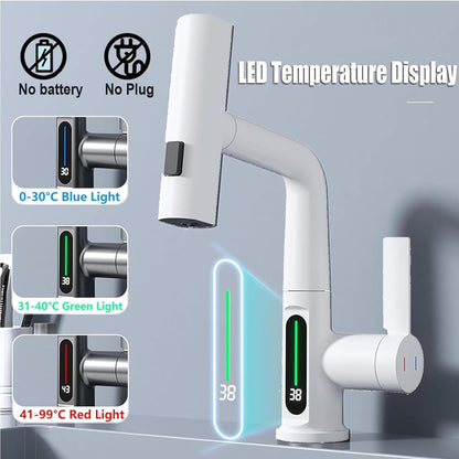Digital Waterfall Monobloc Bathroom Tap