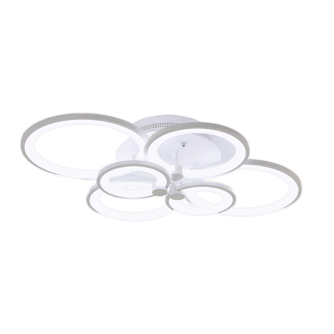 Plafonniers semi-encastrés élégants avec anneaux superposés uniques