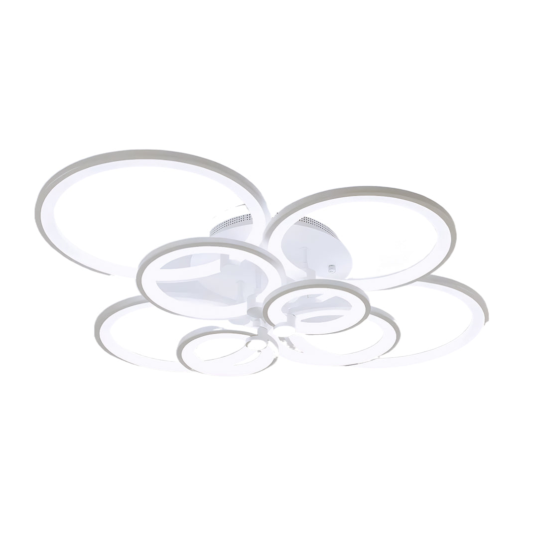 Plafonniers semi-encastrés élégants avec anneaux superposés uniques