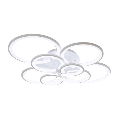 Plafonniers semi-encastrés élégants avec anneaux superposés uniques