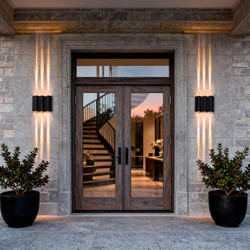 Wave Wall Sconces Outdoor Cool LED Up and Down Wall Mounted Lights