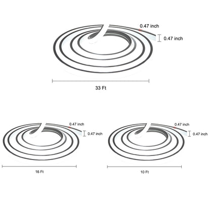 24V Waterproof Recessed Silicone Side-Emitting & Flat LED Strip Lights for Step and Deck Lighting