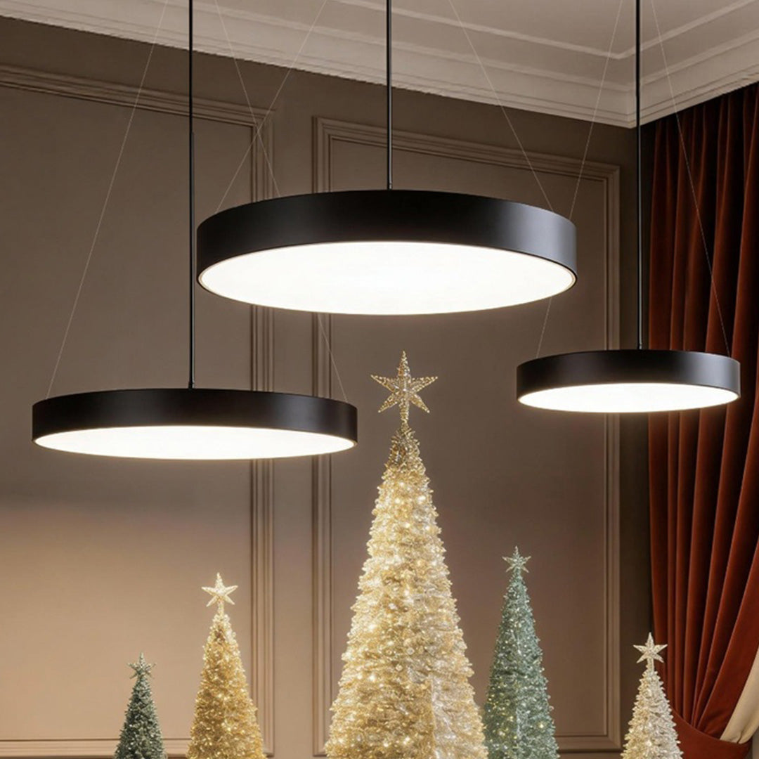 Suspension LED ronde pour éclairage de bureau, luminaires suspendus modernes pour espace de travail