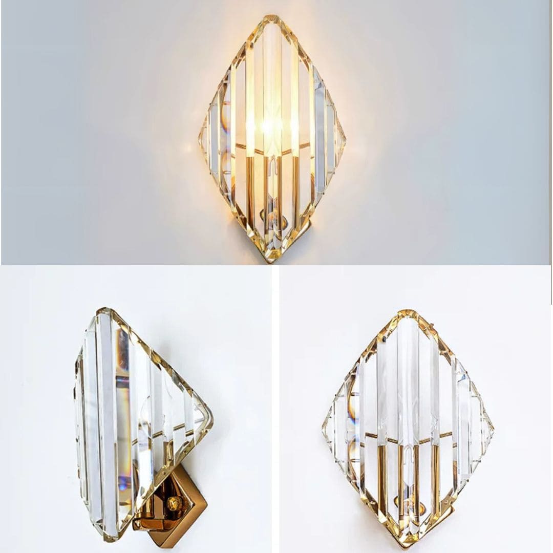 Luminária De Parede Moderna Com Cristais - Toque De Casa