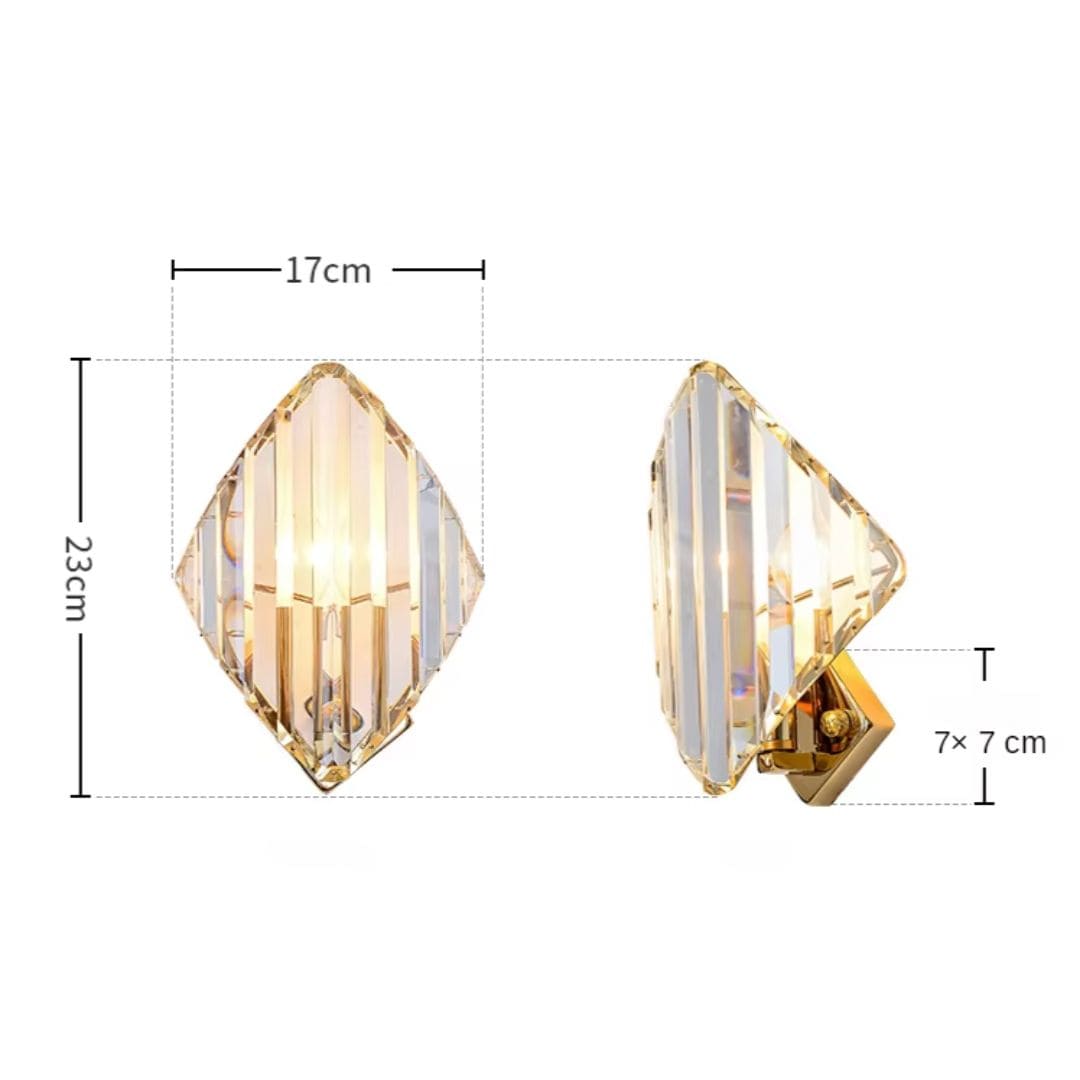 Luminária De Parede Moderna Com Cristais - Toque De Casa