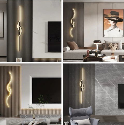 Double Wave Indoor Wall Light