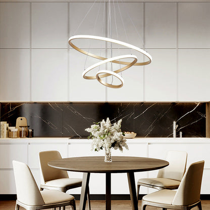 Triple LED Circular Pendant Chandelier