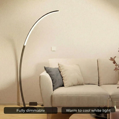 Arc Floor Lamp Living Room Black LED Smart Dimmable Remote 165cm Touched Home