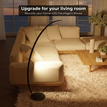 Arc Floor Lamp Living Room Black LED Smart Dimmable Remote 165cm Touched Home