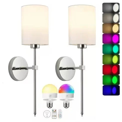 Wireless Cylindrical Wall Sconces (SET OF 2)