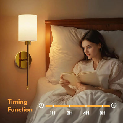 Wireless Cylindrical Wall Sconces (SET OF 2)