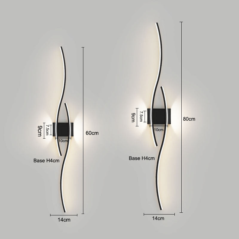 Double Wave Indoor Wall Light