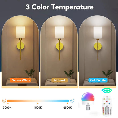 Wireless Cylindrical Wall Sconces (SET OF 2)