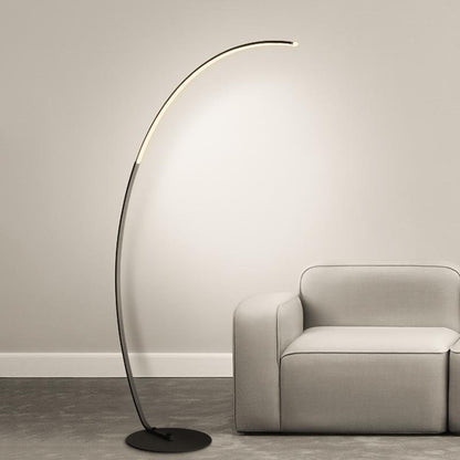 Black Aluminum LED Dimmable Arc Floor Lamps
