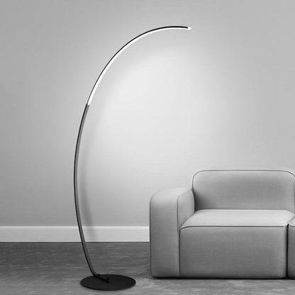 Black Aluminum LED Dimmable Arc Floor Lamps