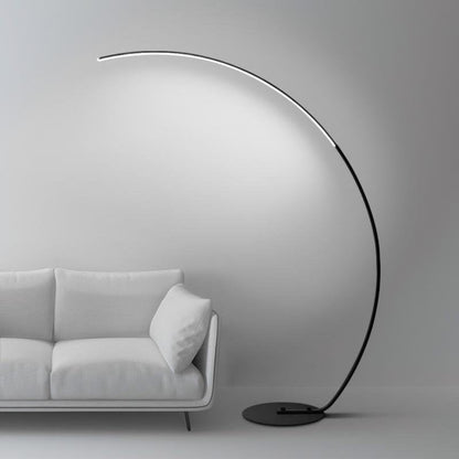 Black Aluminum LED Dimmable Arc Floor Lamps