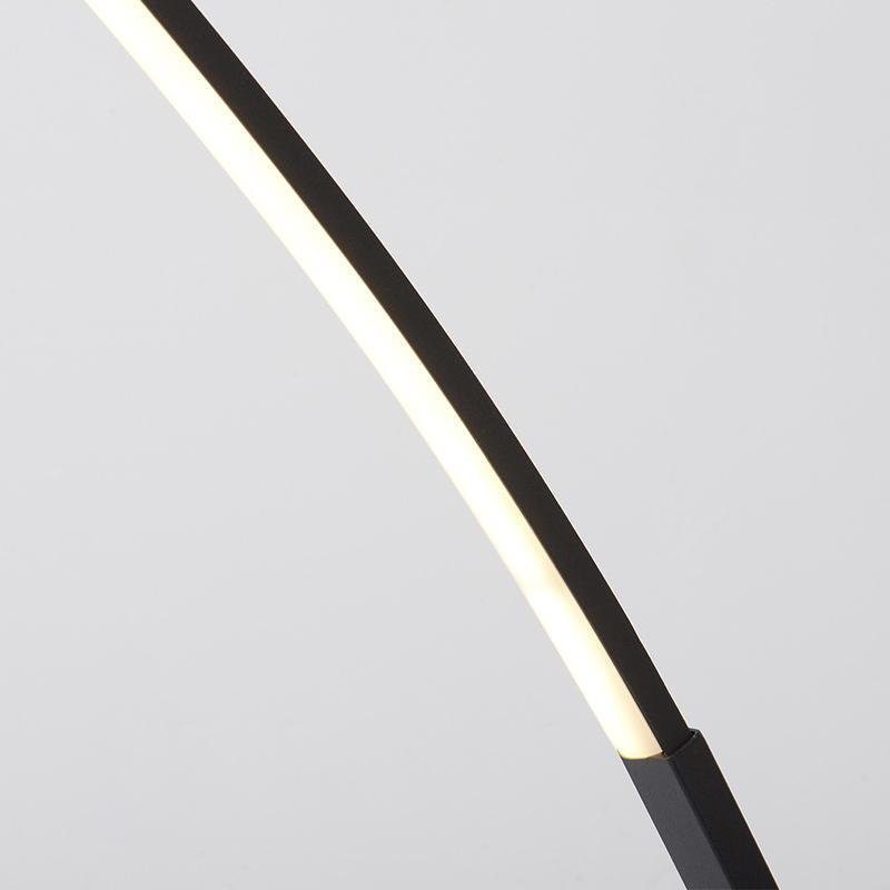 Black Aluminum LED Dimmable Arc Floor Lamps