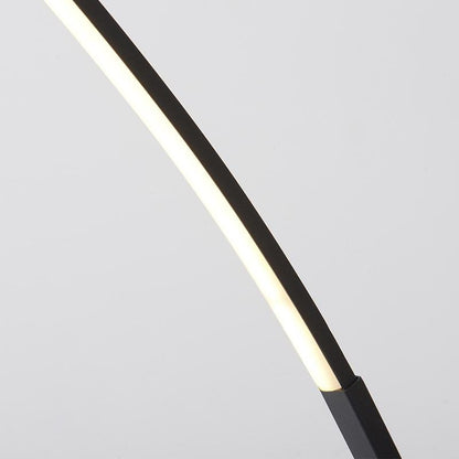 Black Aluminum LED Dimmable Arc Floor Lamps
