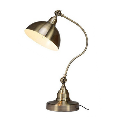 Antique Metallic LED Desk Lamp with Adjustable Gooseneck for Task Lighting