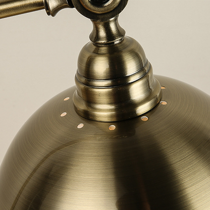 Antique Metallic LED Desk Lamp with Adjustable Gooseneck for Task Lighting