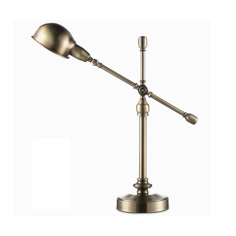 Lampe de bureau vintage en métal avec dôme réglable et bras flexible, idéale pour le bureau à domicile ou à la maison.