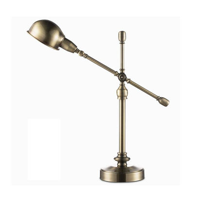 Lampe de bureau vintage en métal avec dôme réglable et bras flexible, idéale pour le bureau à domicile ou à la maison.