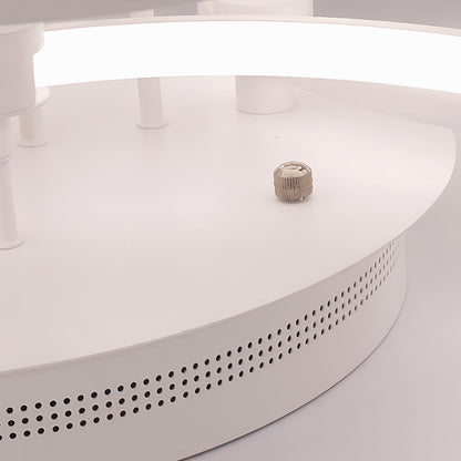 Plafonniers semi-encastrés élégants avec anneaux superposés uniques