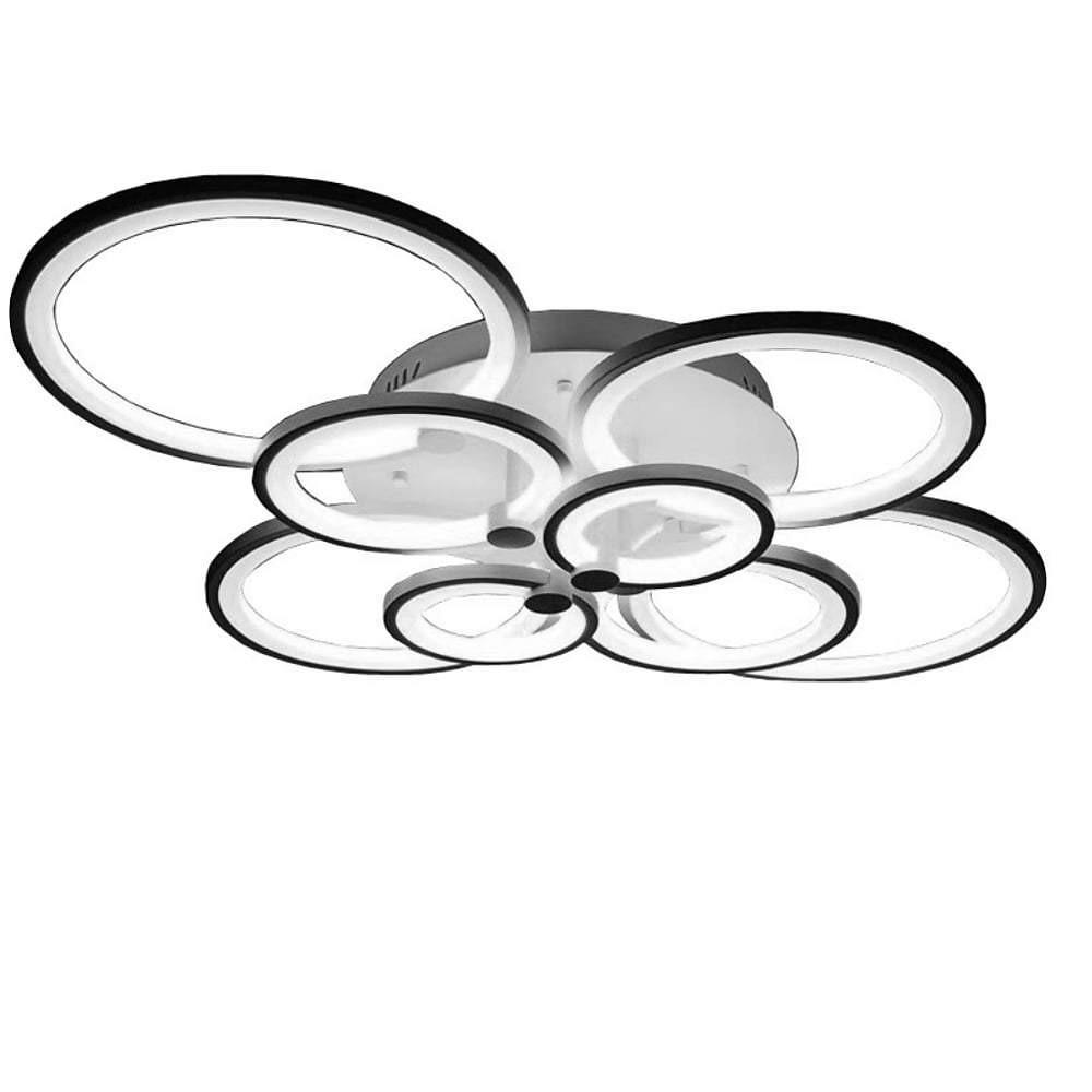 Plafonniers semi-encastrés élégants avec anneaux superposés uniques