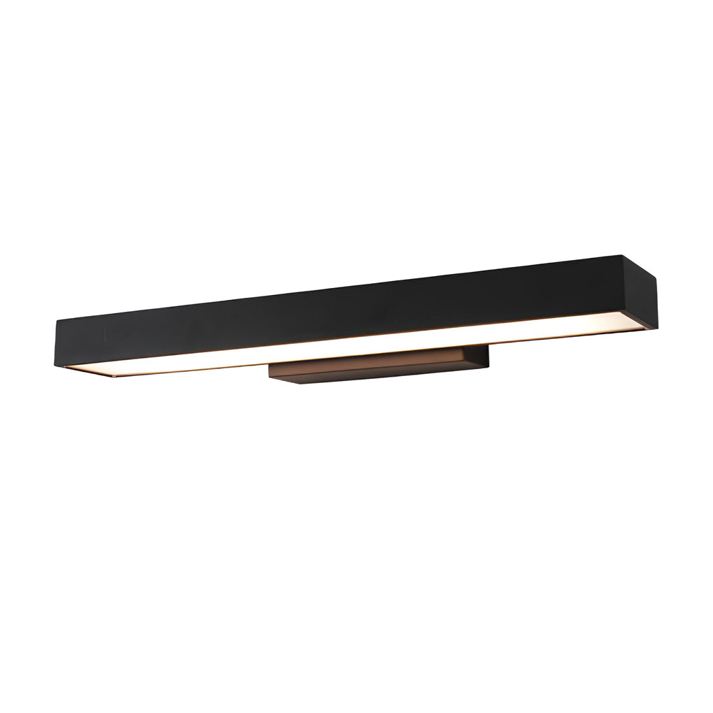 LED Linear Wall Light Outdoor Black Rectangular Lamp