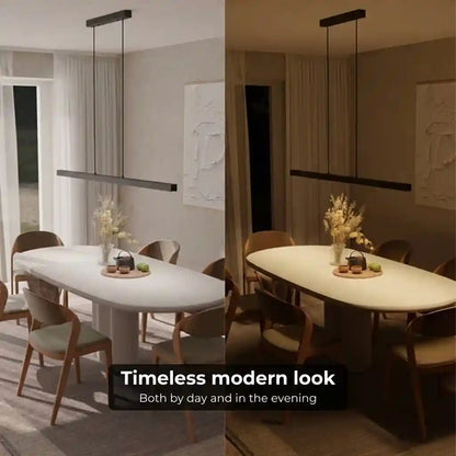 Modern Linear LED Pendant Light with Adjustable Height