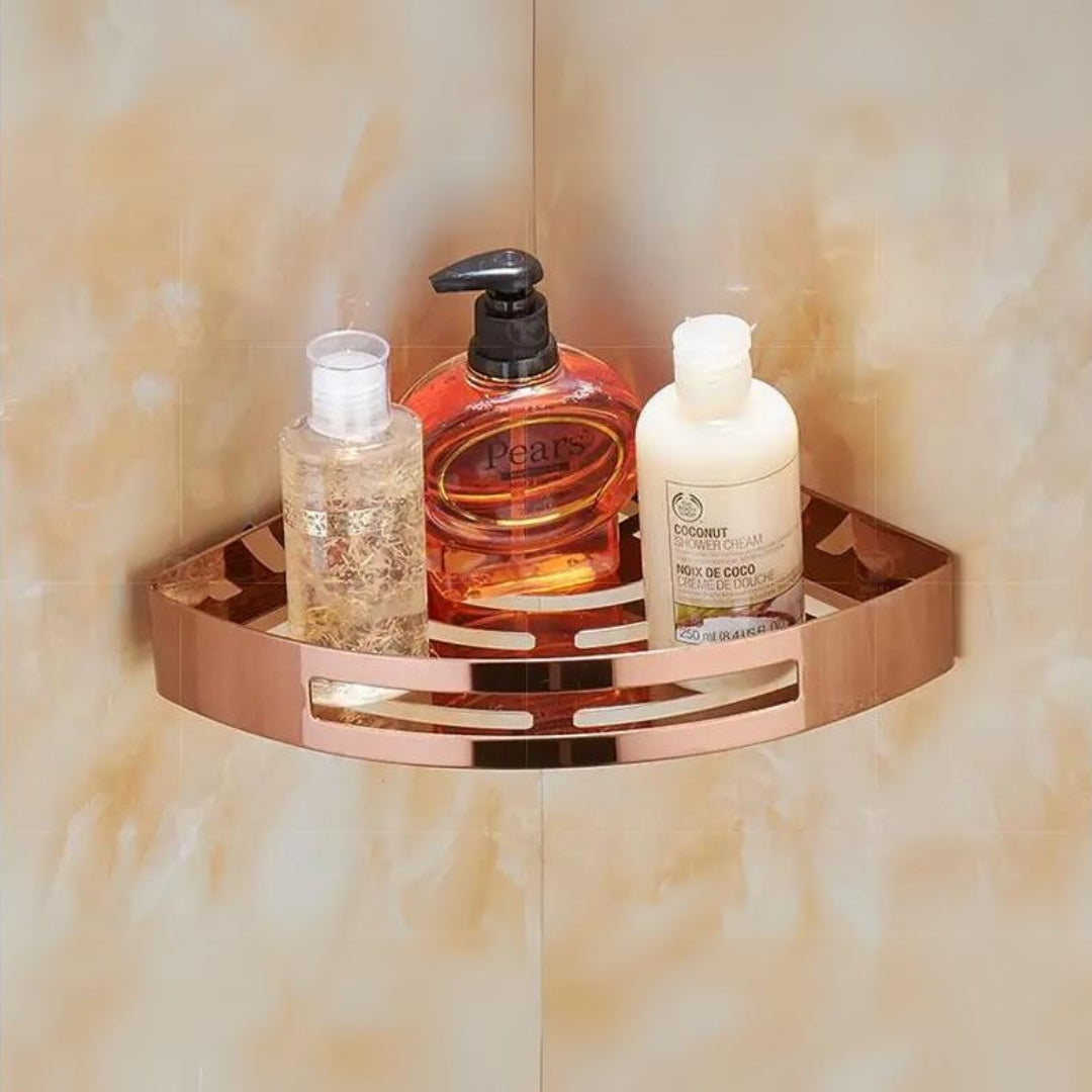 Gold Corner Bathroom Shelf