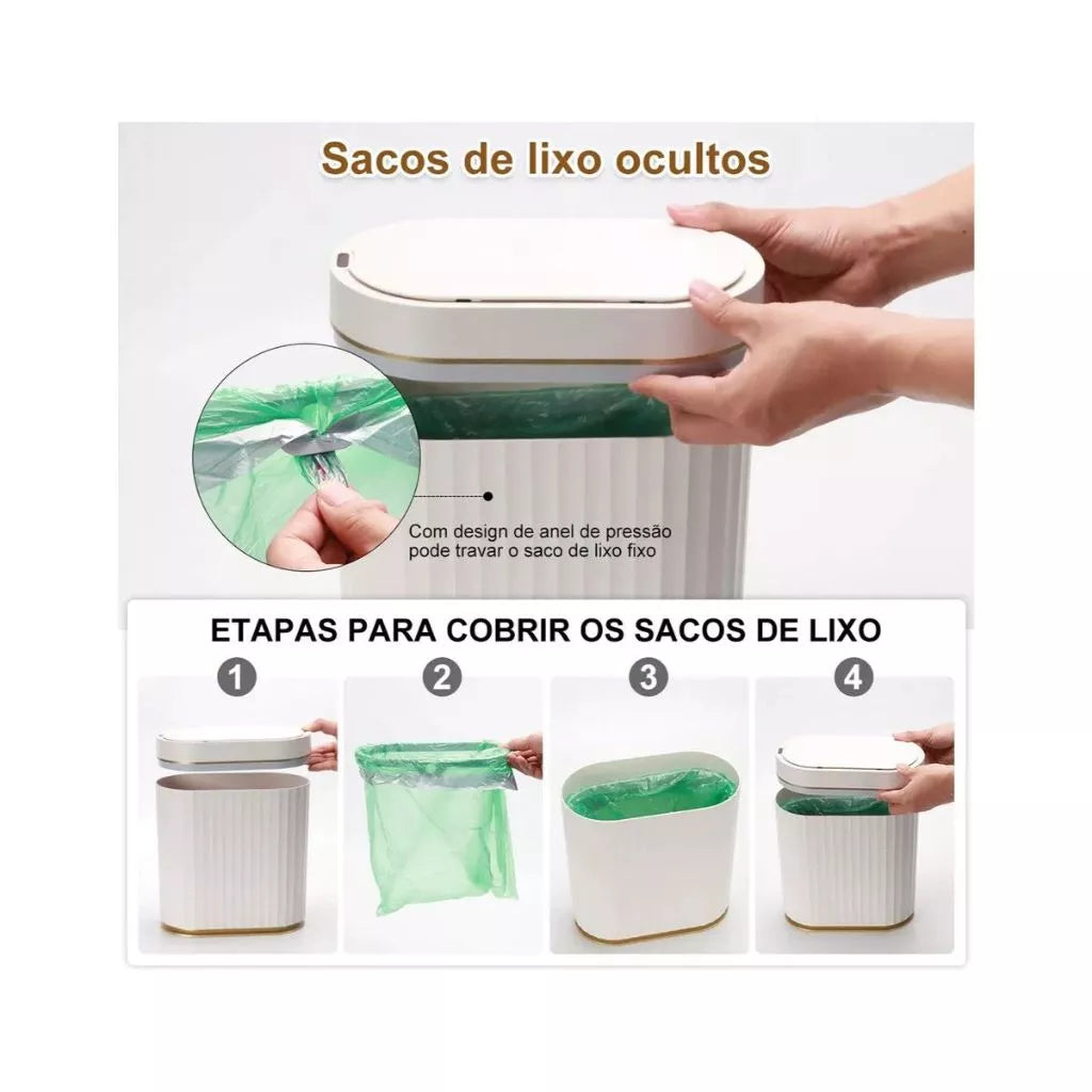 Sensor-Activated Bathroom Bin