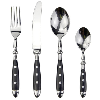Classic Stainless Steel Cutlery Set with Elegant Resin Handles