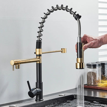 Luxury Pull-Out Kitchen Mixer Tap Hot & Cold Water