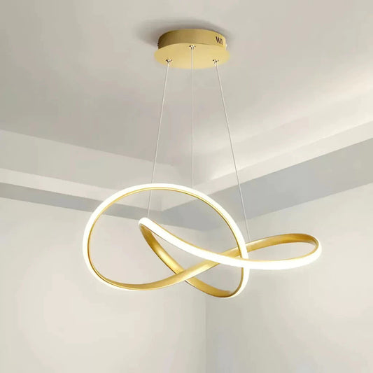 Modern Double LED Circular Pendant Chandelier