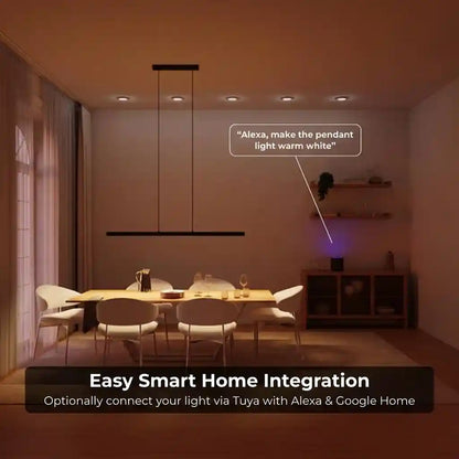 Modern Linear LED Pendant Light with Adjustable Height