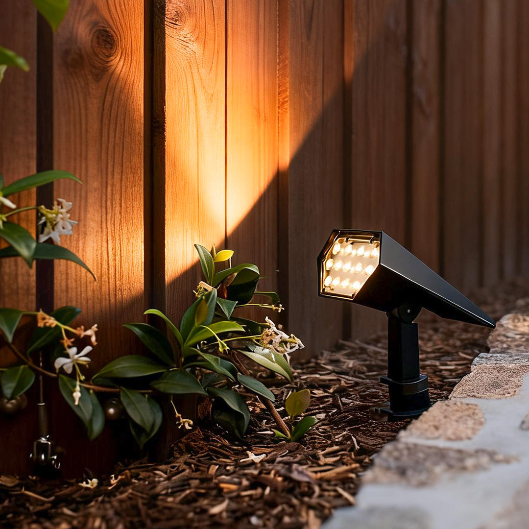 Flood Spike Light Adjustable Angle Solar Spotlight