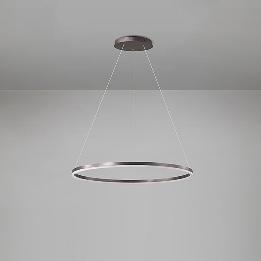 Black LED Ring Chandelier Modern Aluminum Ceiling Light