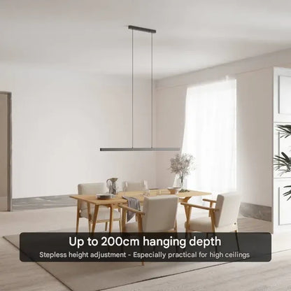 Modern Linear LED Pendant Light with Adjustable Height
