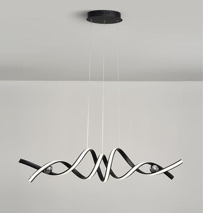 Lustre Pendente de Linear Ondas Minimalista - Toque De Casa