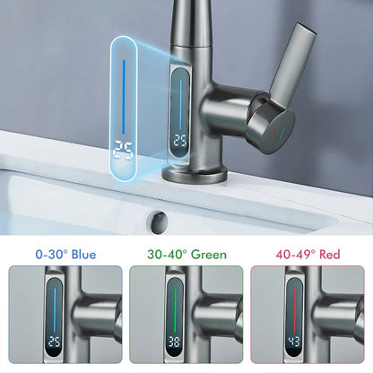 Digital Waterfall Monobloc Bathroom Tap