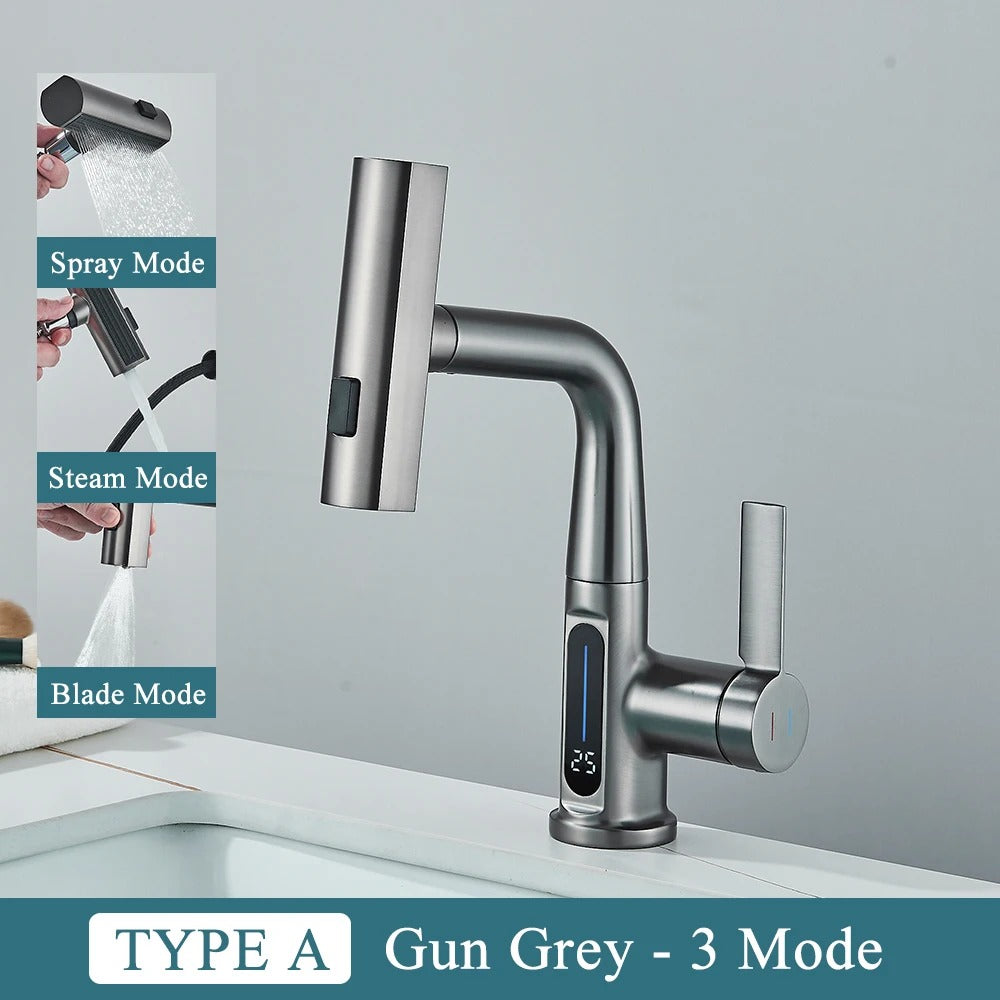 Digital Waterfall Monobloc Bathroom Tap