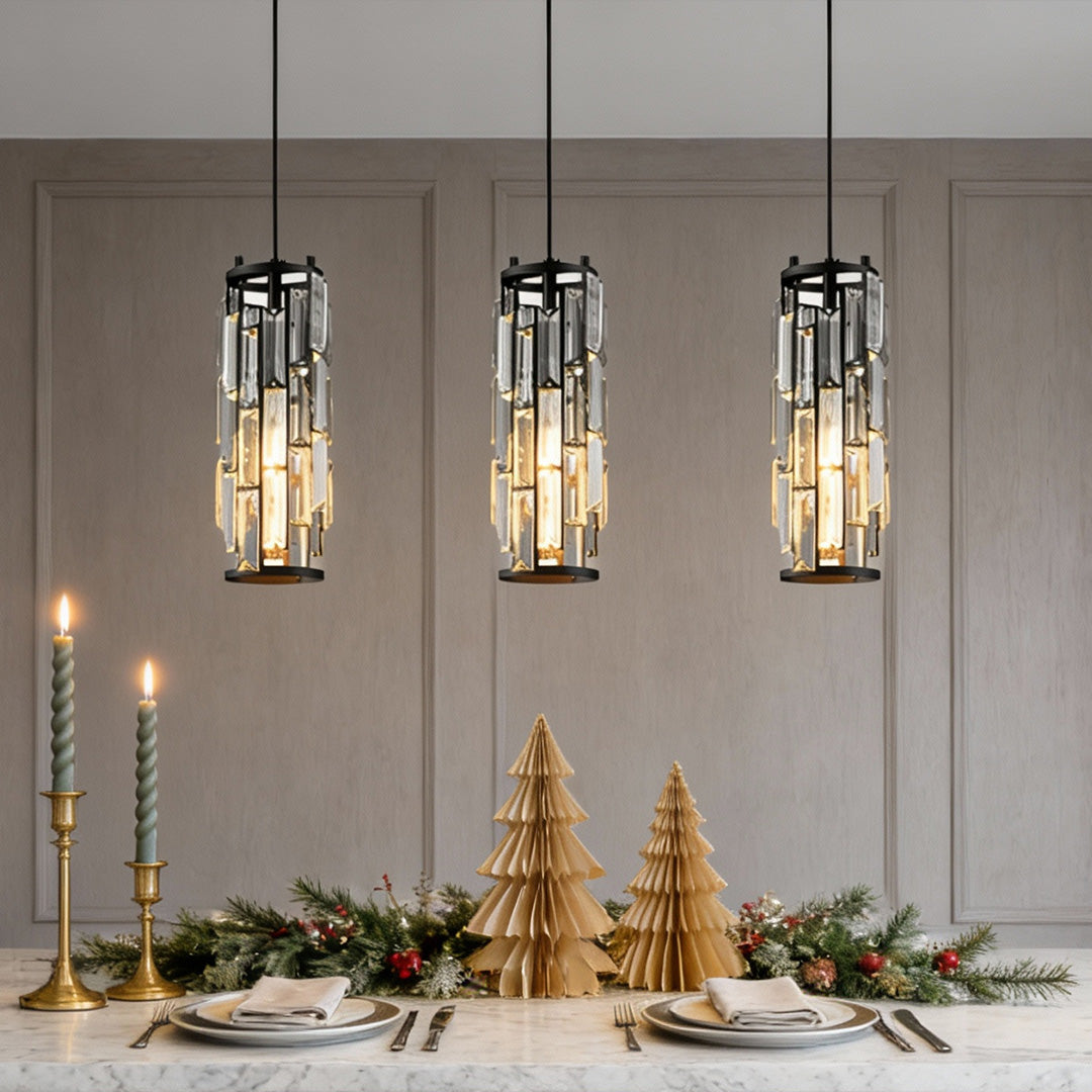 Mini Crystal Pendant Light Creative Art Crystal Island Ceiling Light