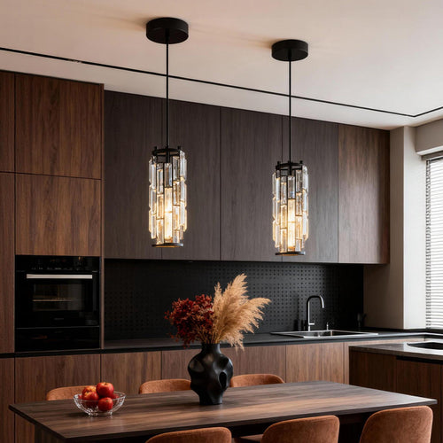 Mini Crystal Pendant Light Creative Art Crystal Island Ceiling Light