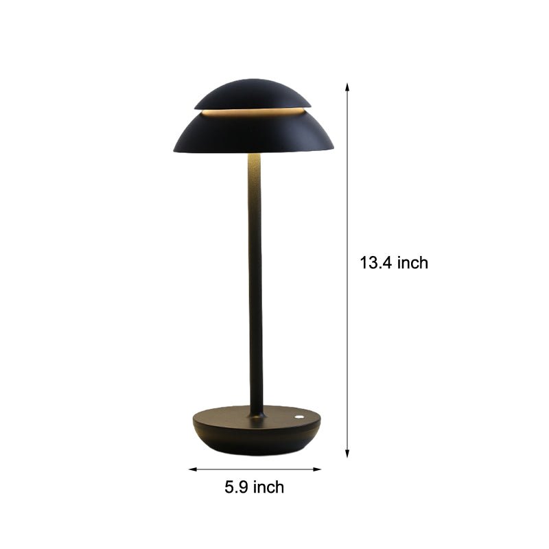 Modern Rechargeable Metal Double Head Cordless Table Lamp Touch on/off